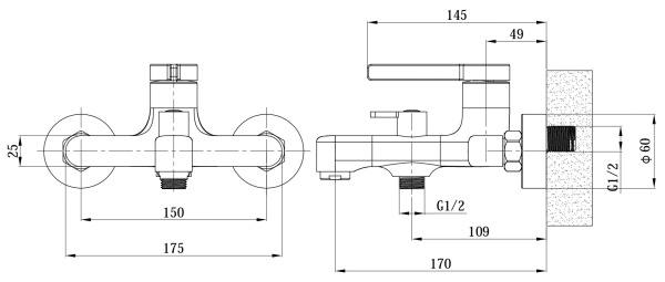 Смеситель для ванны Esko Sochi Gold SC54Gold золотой сатин матовый