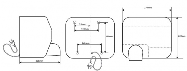 Сушитель для рук Bemeta 106224015 хром матовый автоматический