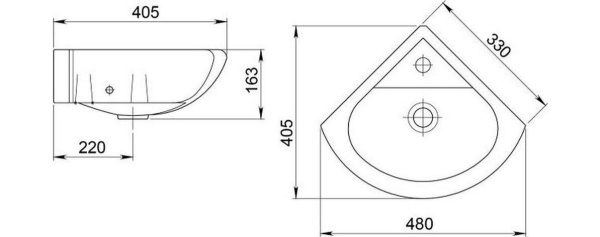 Встраиваемая раковина Santeri Радиан 1.3130.9.S00.10B.0 50 см белая