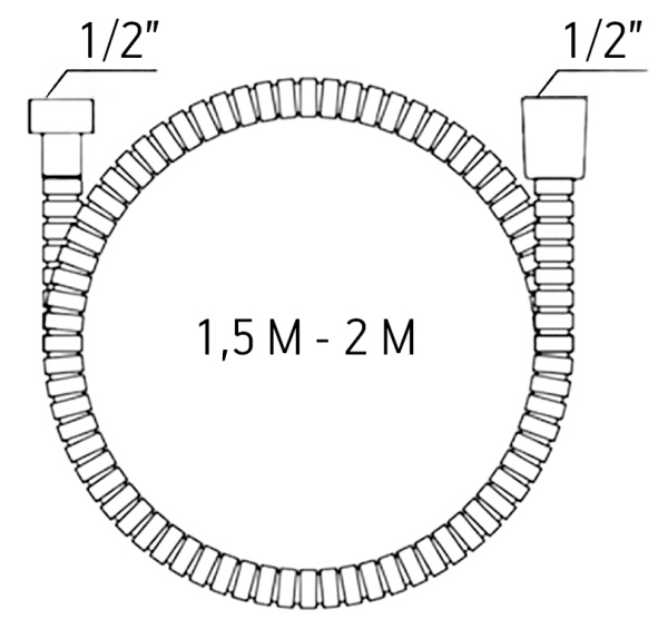 Душевой шланг Esko SSH2 хром
