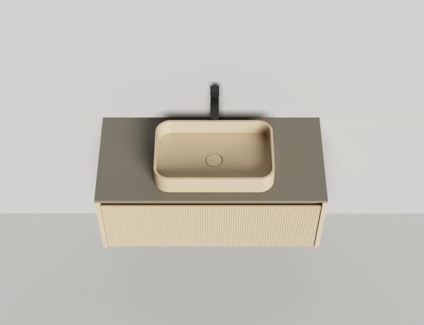 Тумба с раковиной Salini Domino 100 см 27D110ONF окрашивание по RAL эмаль Onda Plus