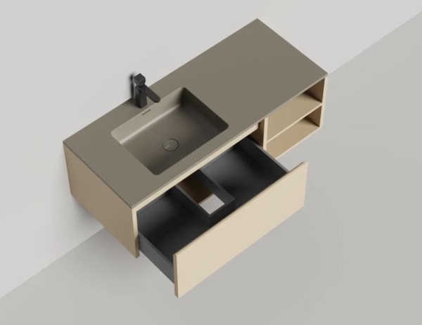 Тумба с раковиной Salini Domino 120 см 27D112ONA окрашивание по RAL эмаль Onda Plus