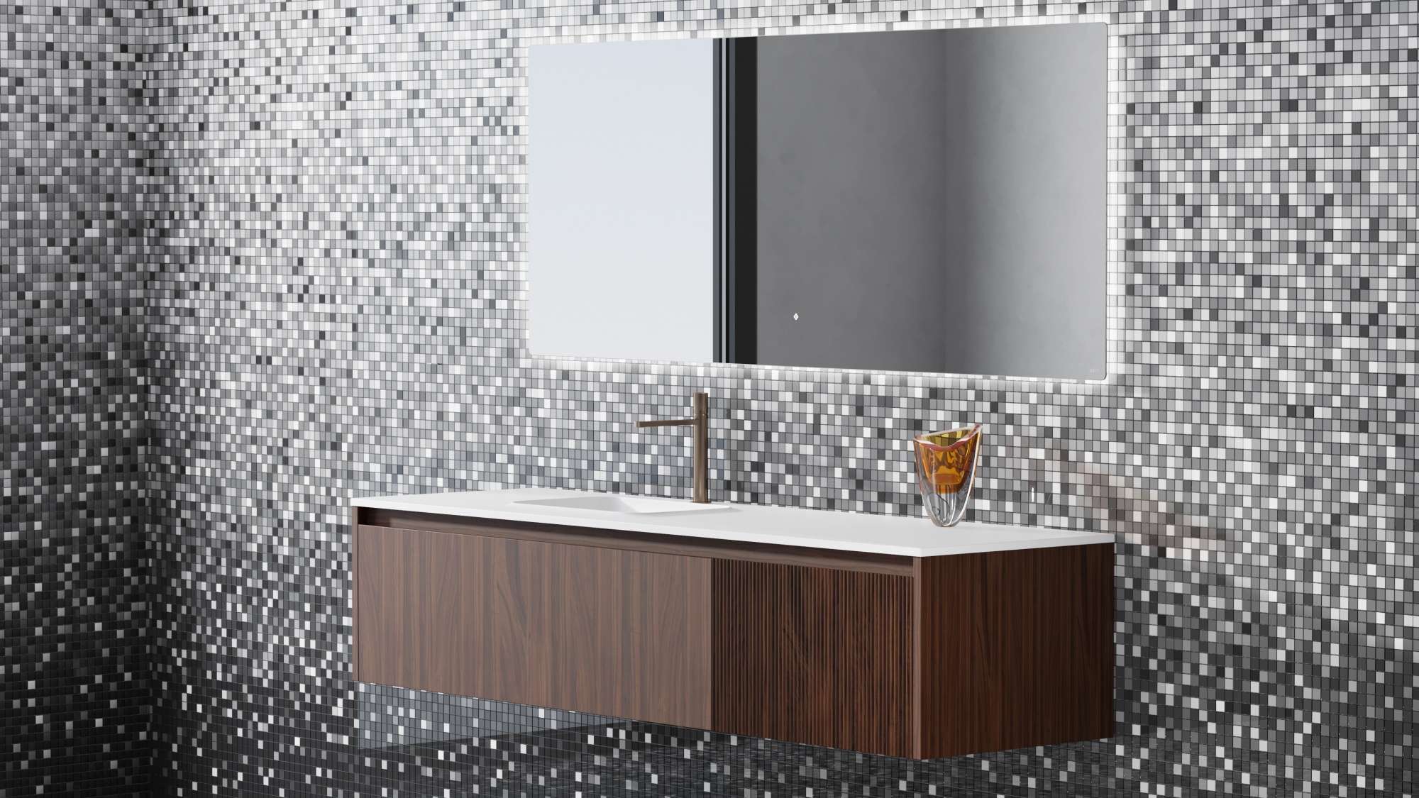 Зеркало Salini Ombra 100x100 27M2.1000 с LED подсветкой