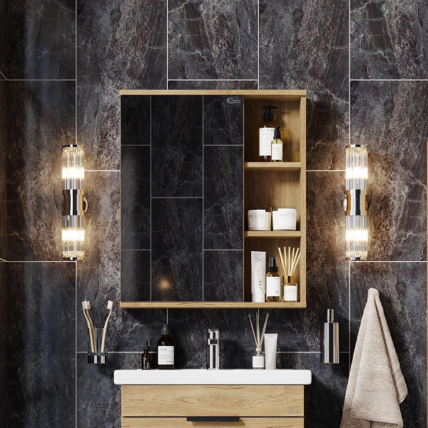 Зеркальный шкаф Onika Легран 205022 50 см дуб галифакс