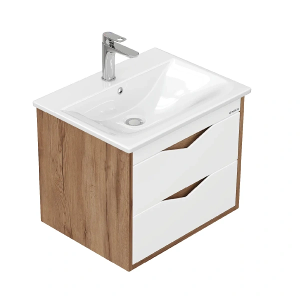 Мебельная раковина Onika Sanita luxe Breeze WB.FN/Breeze/60-C/WHT.G/S1 60 см белая