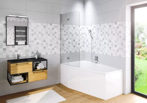 Шторка на ванну Riho Novik 80x150 G003043120 профиль хром