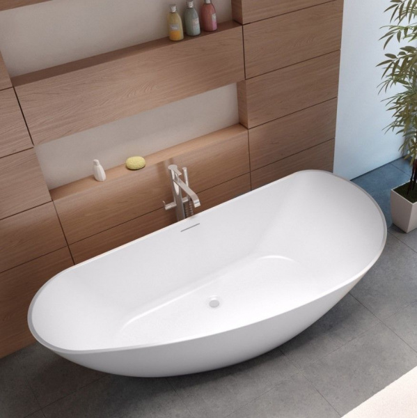 Ванна из искусственного камня Riho Granada 190x90 B122001105 белая отдельно стоящая