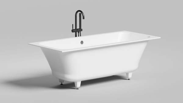 Ванна из литьевого камня Salini Orlanda Axis 170x75 103213G белая глянцевая встраиваемая