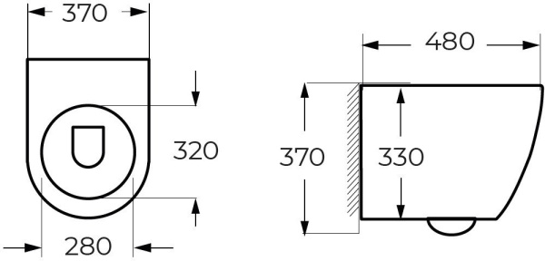 Унитаз подвесной Milleau Alby M0203WH белый с сиденьем