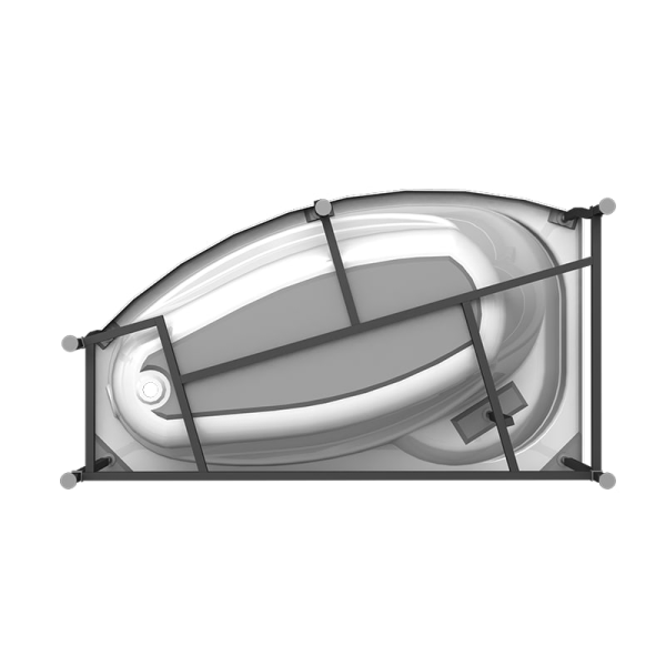 Ванна акриловая Radomir София 170x100 R 2-01-0-2-1-223 угловая c каркасом
