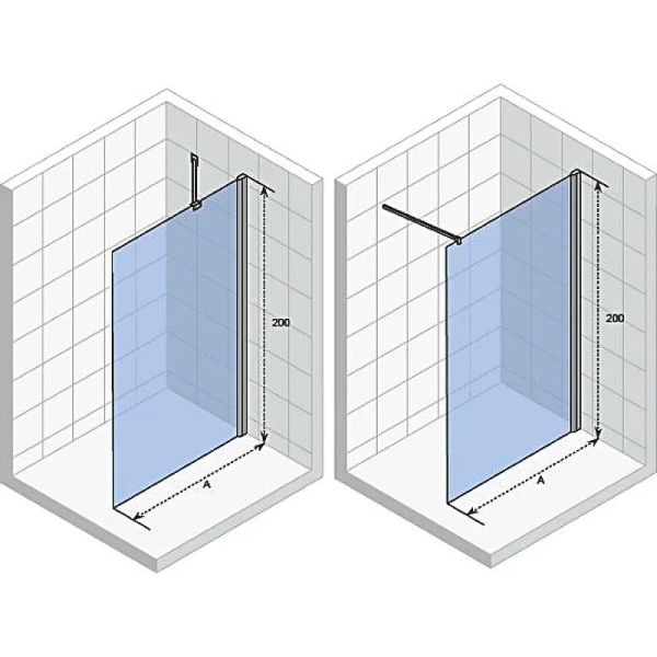 Душевая перегородка Riho Novik 80x200 G003029120 профиль хром