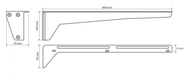 Кронштейн для раковины Bemeta Hotelové Vybavení 201541024 белый пара