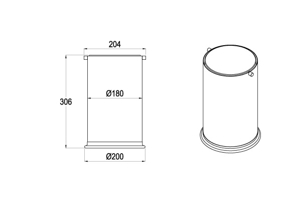 Ведро для мусора Boheme 10916-B black с вращающейся крышкой