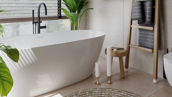 Ванна из литьевого камня Salini Sofia 165x75 102511G белая глянцевая отдельно стоящая