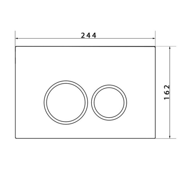 Кнопка смыва Caprigo DA001-crm черный