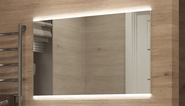 Зеркало Velvex Otto 100x70 zkOTT.100-11 белое с подсветкой и выключателем