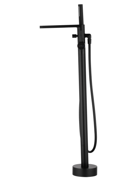Смеситель напольный Wonzon & Woghand Stick WW-88649901-MB черный матовый с душевым гарнитуром