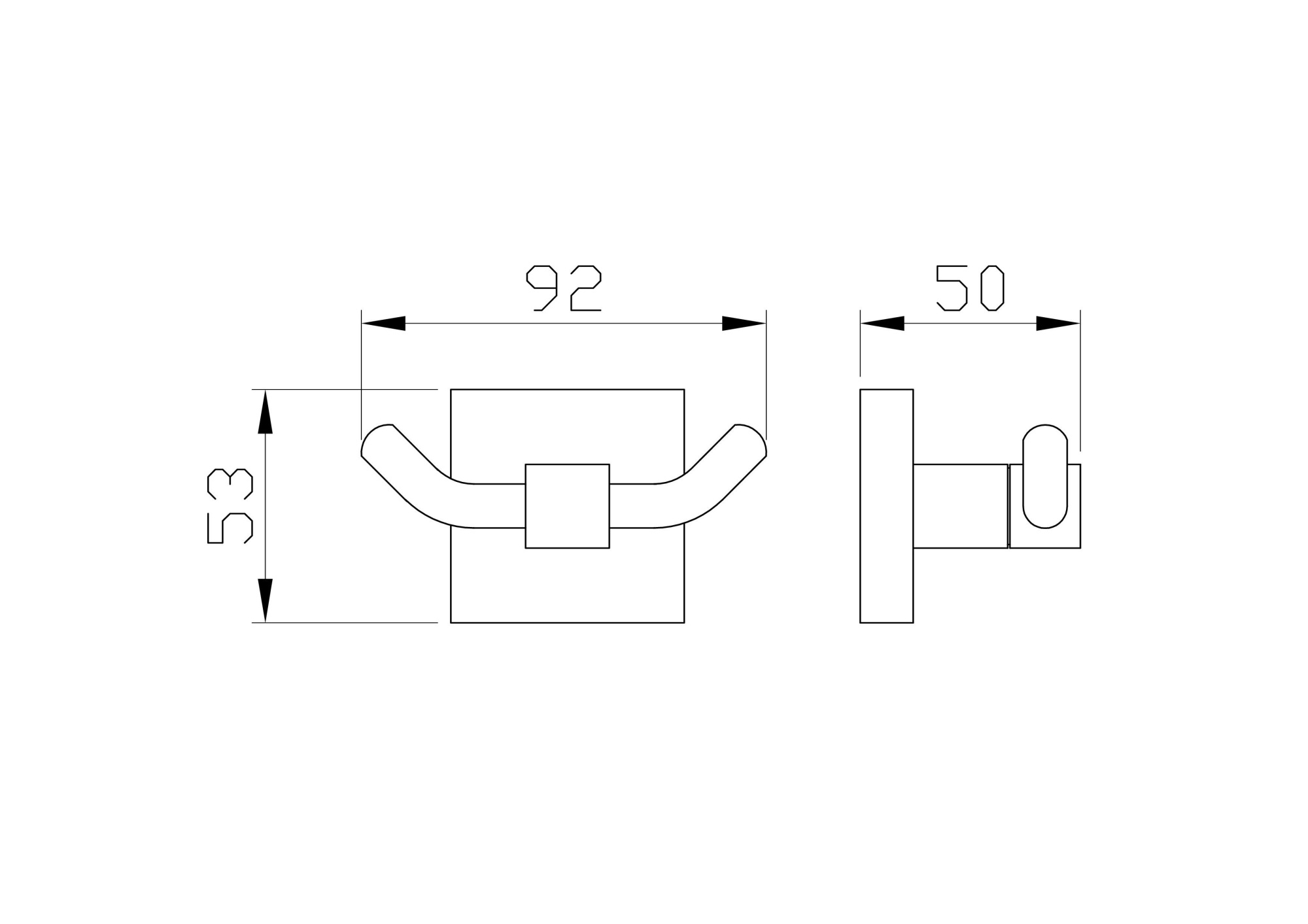 Крючок Wonzon & Woghand Polo WW-8925 хром глянцевый