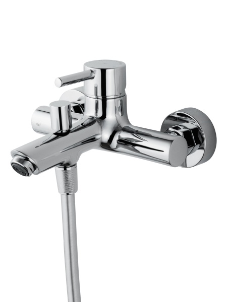 Смеситель для ванны Wonzon & Woghand Solo WW-639032-1-CR хром глянцевый с душевым гарнитуром