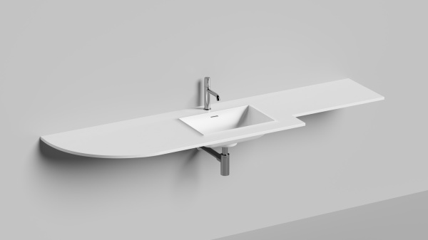 Подвесная раковина Salini Onda Flow Square 1402206MN 40 см белая матовая