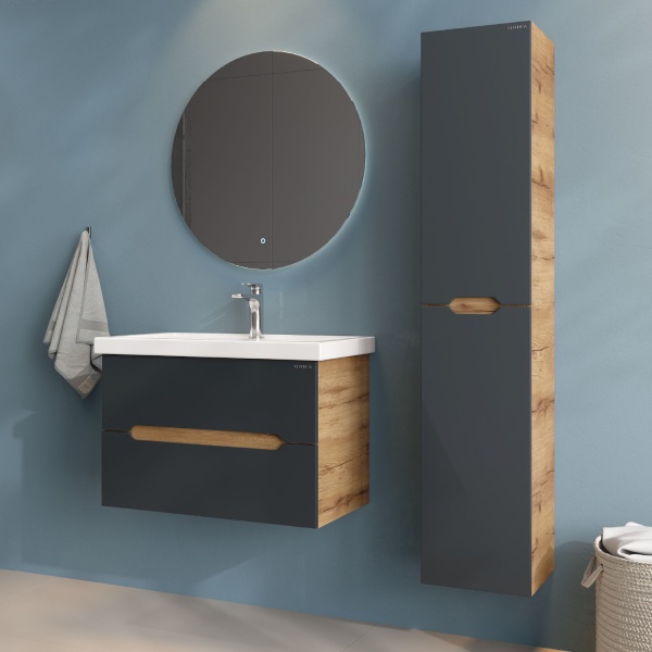 Пенал Onika Айленд 403087 30 см дуб крафт золотой и графит