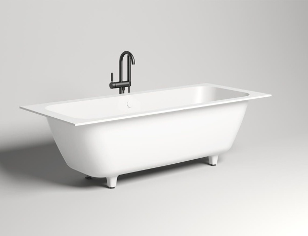 Ванна из литьевого камня Salini Orlanda Axis 180x80 103212G белая глянцевая встраиваемая