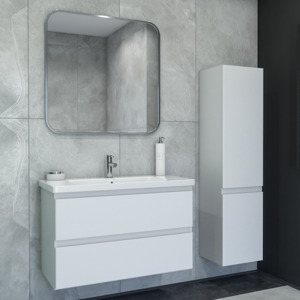 Тумба с раковиной Caprigo Forte 36113-SF027 85 см белая