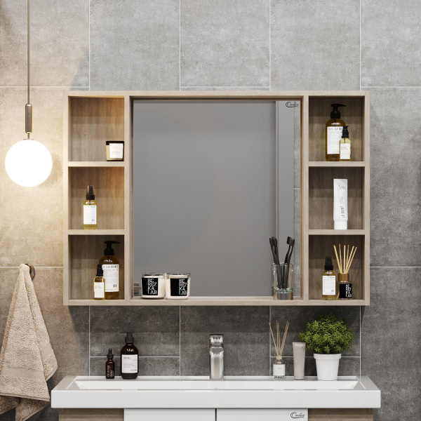 Зеркальный шкаф Onika Тимбер 210017 100 см дуб сонома