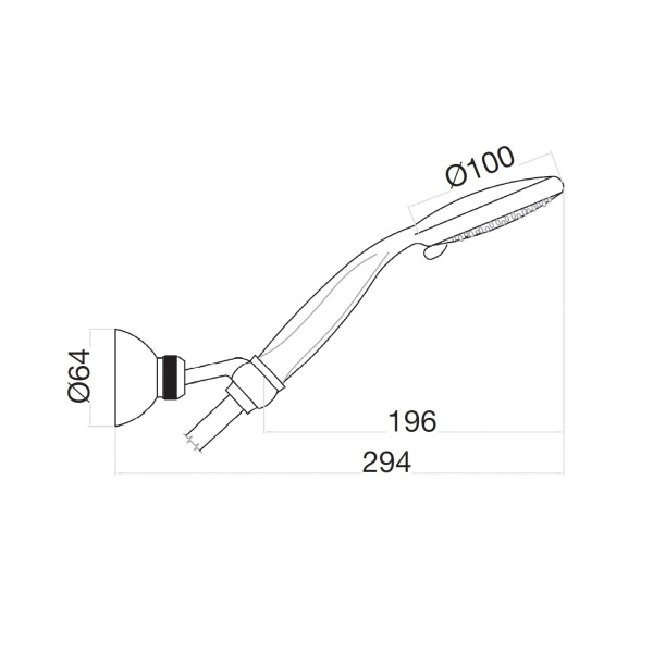 Душевой гарнитур Webert Shower Set AC0489740 белый матовый