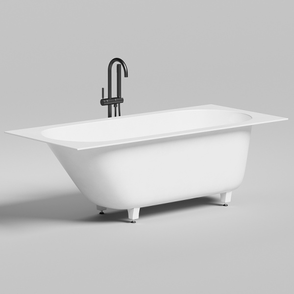 Ванна из литьевого камня Salini Ornella Kit 170x75 102411G белая глянцевая встраиваемая