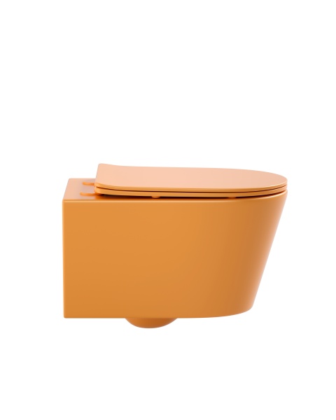 Унитаз подвесной Sapbox Lumara SB1124C1-MO Rimless оранжевый матовый