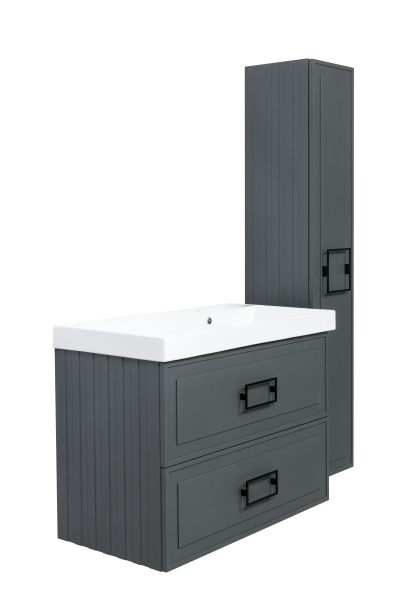 Тумба под раковину LaFenice Cubo FNC-01-CUB-G-90-2 90 см серая матовая