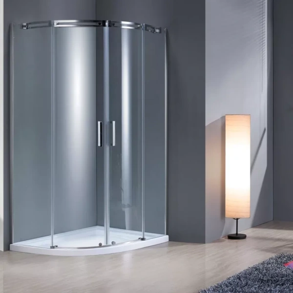 Душевая дверь Grossman Galaxy 110x80x190 GR-4110L профиль хром, стекло прозрачное