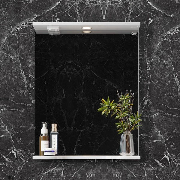 Зеркало Onika Коралл 50x70 205023 белое с подсветкой