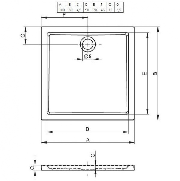 Душевой поддон Riho Zurich 100x80 D001014005 белый