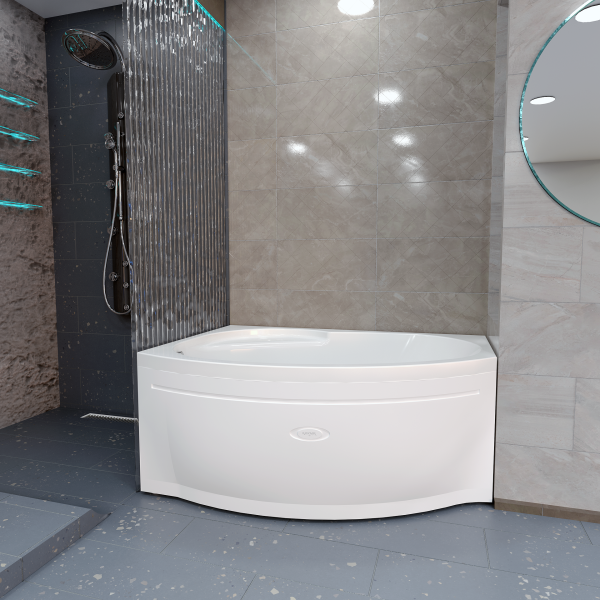 Ванна акриловая Radomir Монти 150x105 R 2-01-0-2-1-213 угловая c каркасом