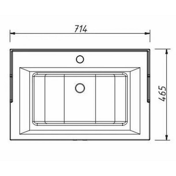 Мебельная раковина Caprigo Y-070В 70 см белая