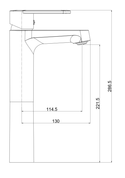Смеситель для раковины Voda Waterfall WF25 хром глянцевый