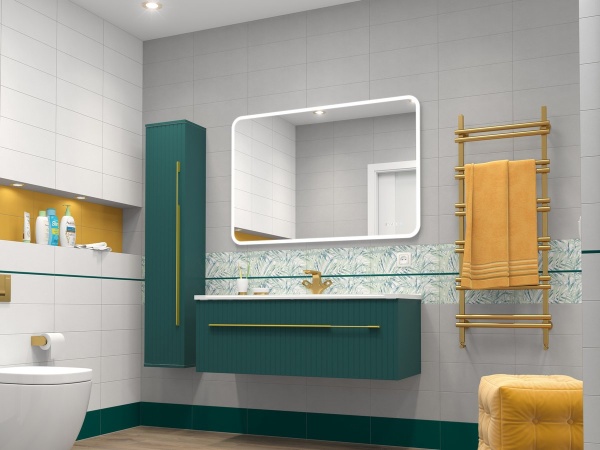 Зеркальный шкаф Kакса-А Sharm 005341 80 см зеленый