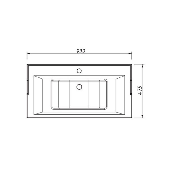 Мебельная раковина Caprigo Y-090B 95 см белая