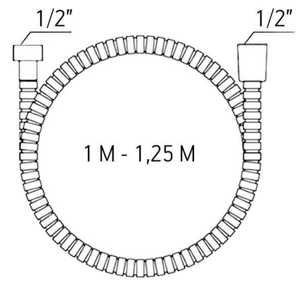 Душевой шланг Esko SSH1 хром