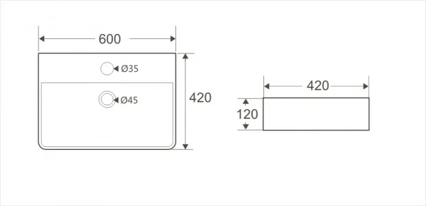 Накладная раковина Koller Pool KR-0600M-WB 60 см белая