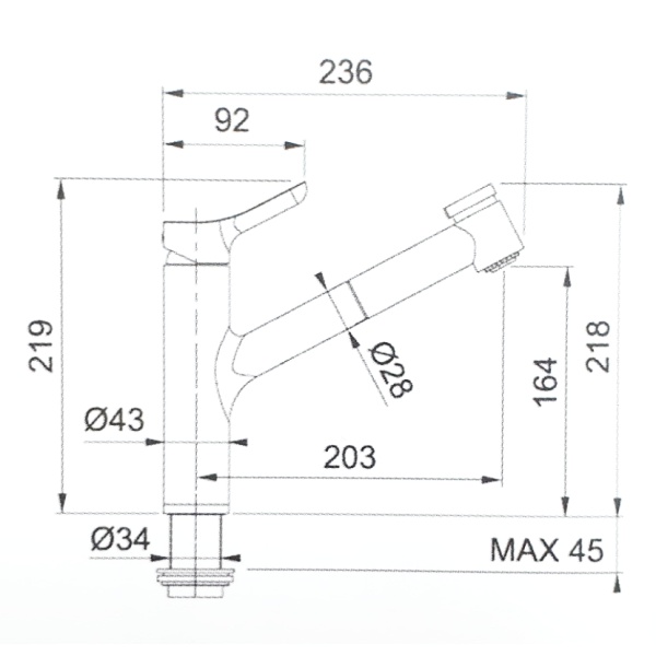 Смеситель для кухонной мойки Webert Master MS941002015 хром глянцевый