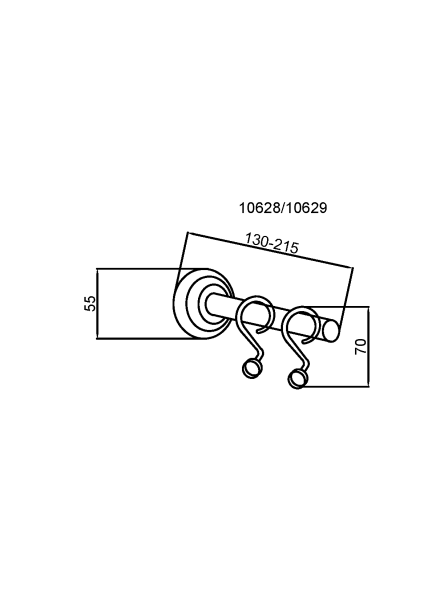 Карниз Boheme Brilante 10458 хром гляцевая