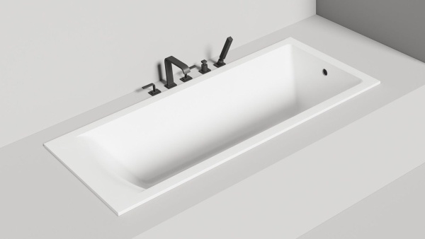 Ванна из искусственного камня Salini Cascata Kit 170x75 104323M белая матовая встраиваемая