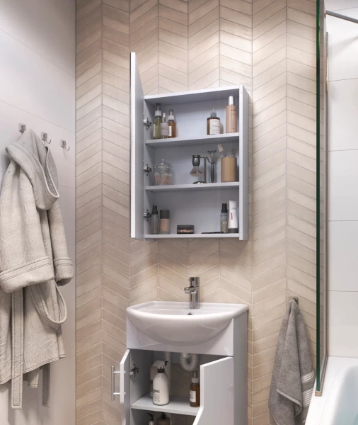 Зеркальный шкаф Vigo Grand zsh.GRA.50 50 см белый