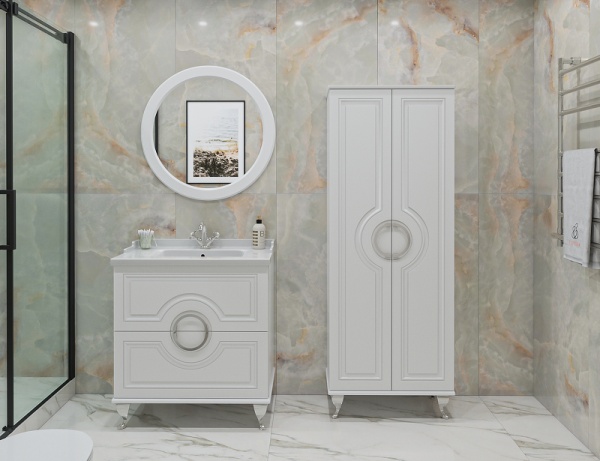 Тумба с раковиной Caprigo Valletta 35317-SF027 80 см белая