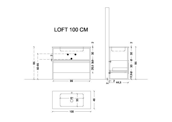 Консоль Armadi Art Loft 100 см 893-100 черный