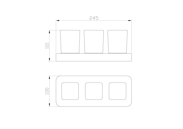 Стакан для зубных щеток Wonzon & Woghand Lotte WW-8338-BG золото брашированный с держателем