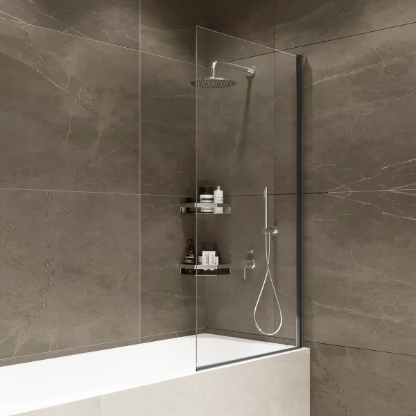 Шторка на ванну ADS Sancors 70x145 802FO145Х70BL.TR профиль черный